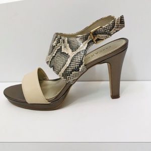 Anne Klein Snakeskin Cream Slingbacks AK7ERIKO 8